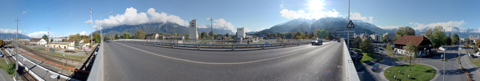 Eisenbahnbr&uuml;cke in Buchs/SG - Schweiz